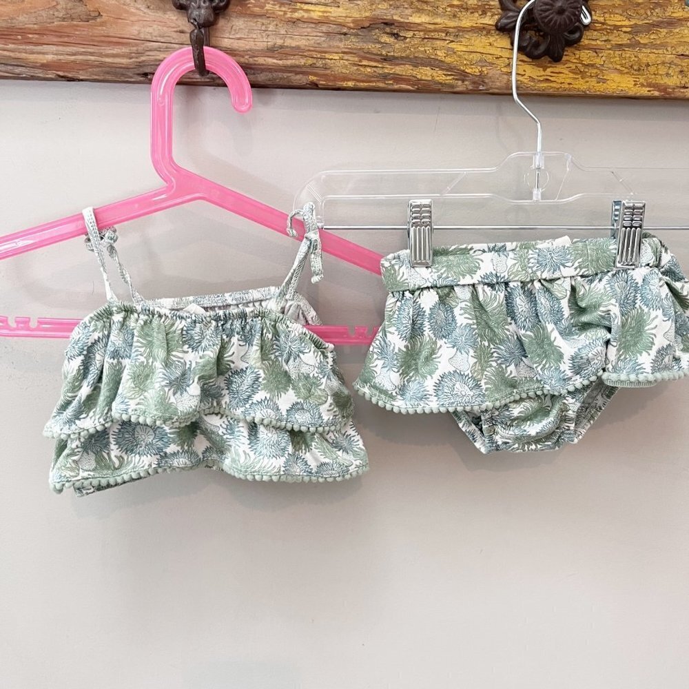 Kate Quinn‎ Sea Plant Print Sunsuit- Bamboo Collection. Size 12-18m